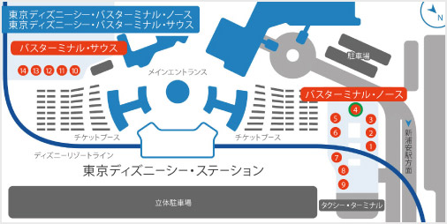 東京ディズニーシー(R)・ホテル行きバス乗り場 4番乗り場